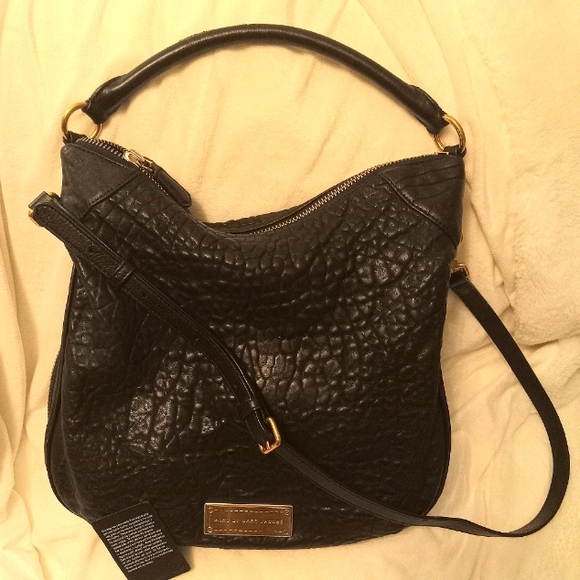 Vintage Marc Jacobs Washed Up Billy Black Leather Hobo Bag - Picture 1 of 12